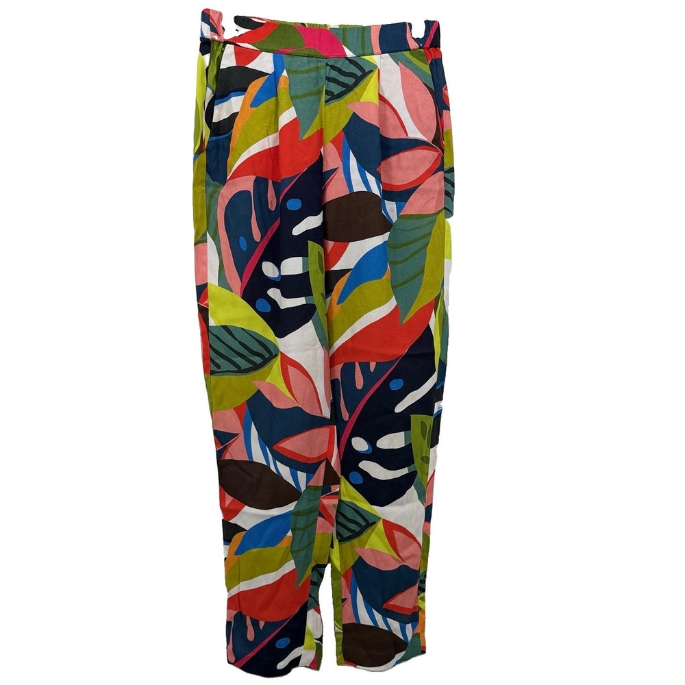 Trina Turk Long Weekend Pant Size XSmall Bright Colorful Wide Leg Resort XS